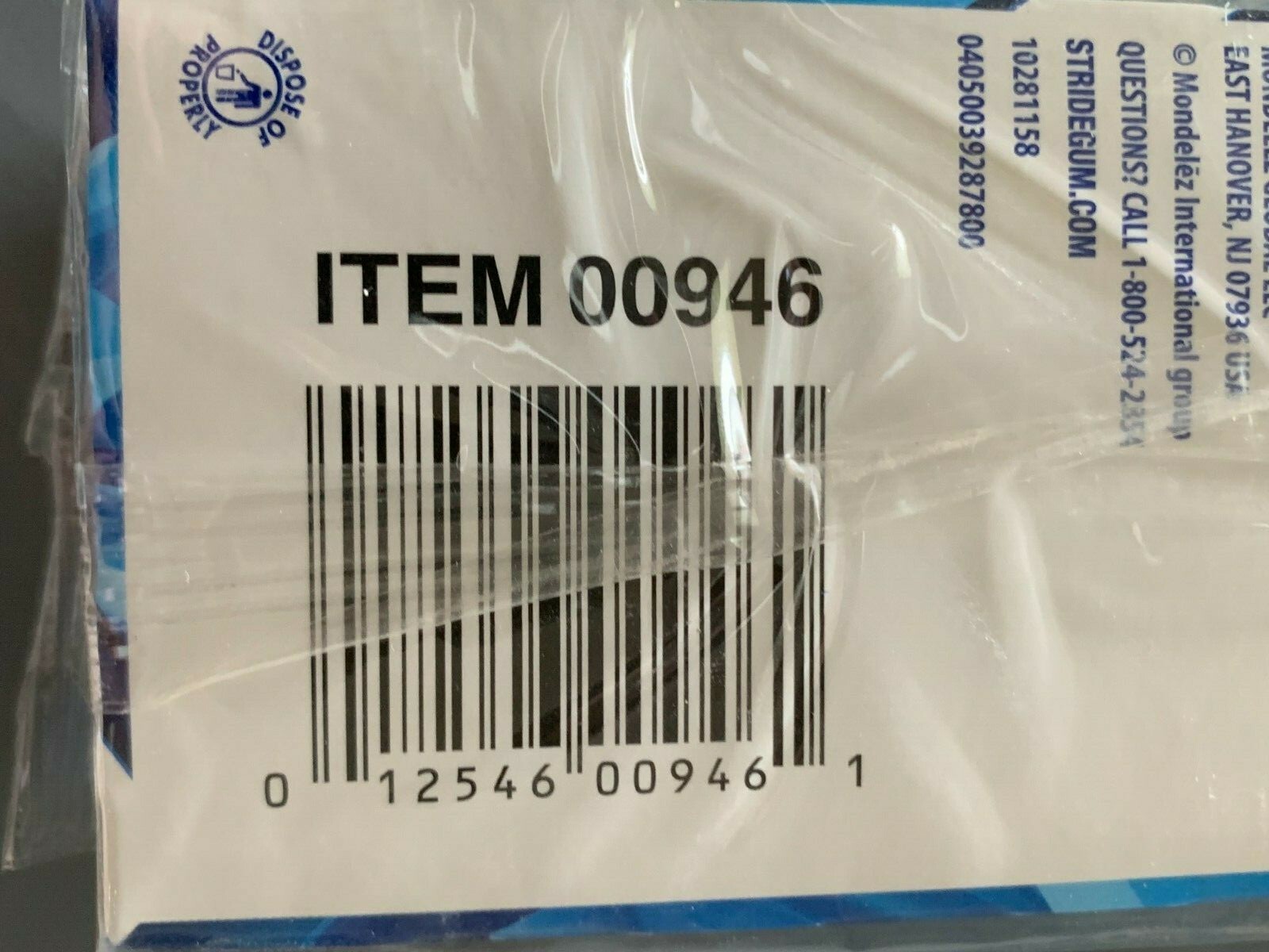 10 PACKS STRIDE PEPPERMINT CRUNCH REACTORS GUM DISCONTINUED COLLECTORS - BB 7/19