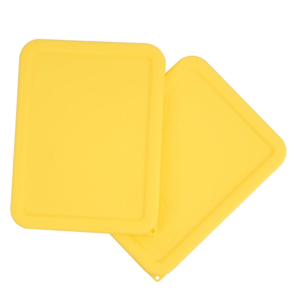 LUVCOSY 6 Cup Rectangle Silicone Storage Cover Lids 6 - 2 Pack