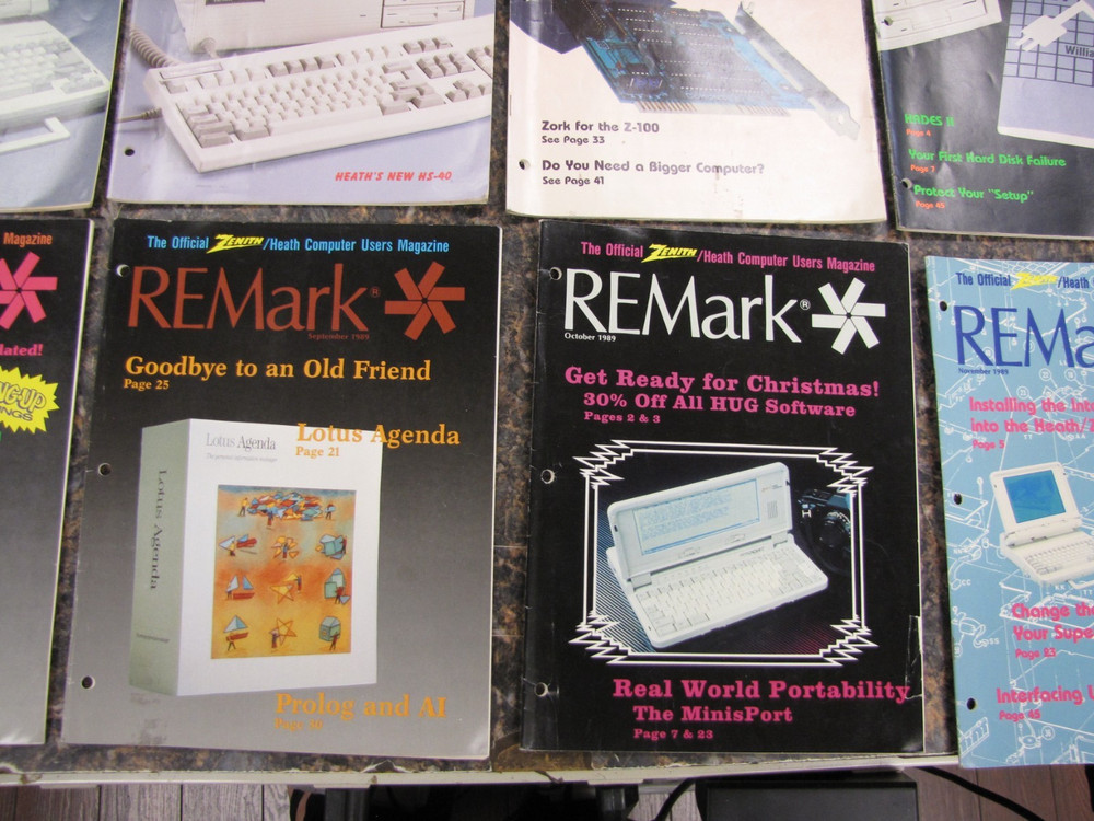 1989 REMark Heath Zenith User Group Magazines Computer Advertisements JAN-DEC
