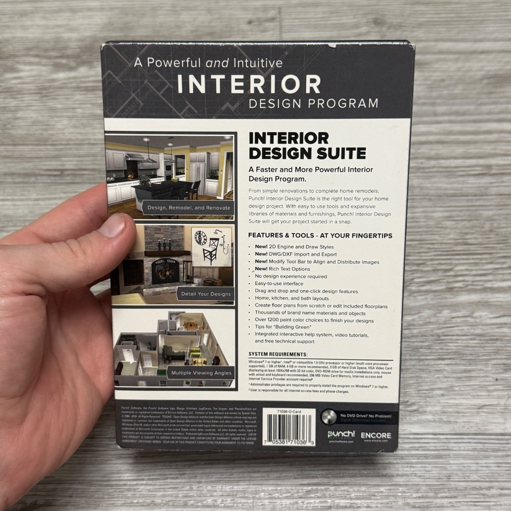Punch! Software Interior Design Suite Windows PC Compatible PC DVD-ROM NEW