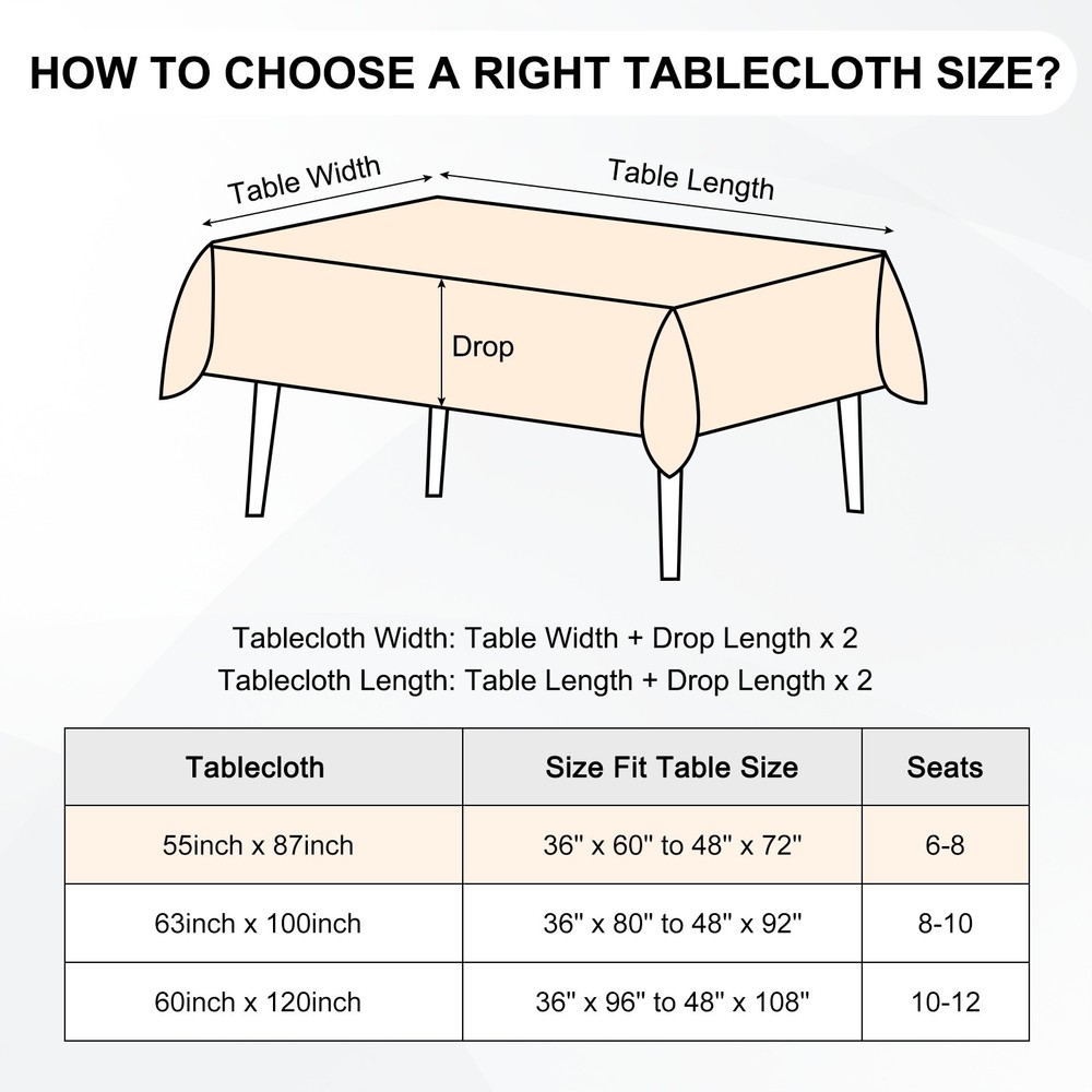 150x300cm Rectangle Tablecloth, Thickened Polyester Table Cloth Red