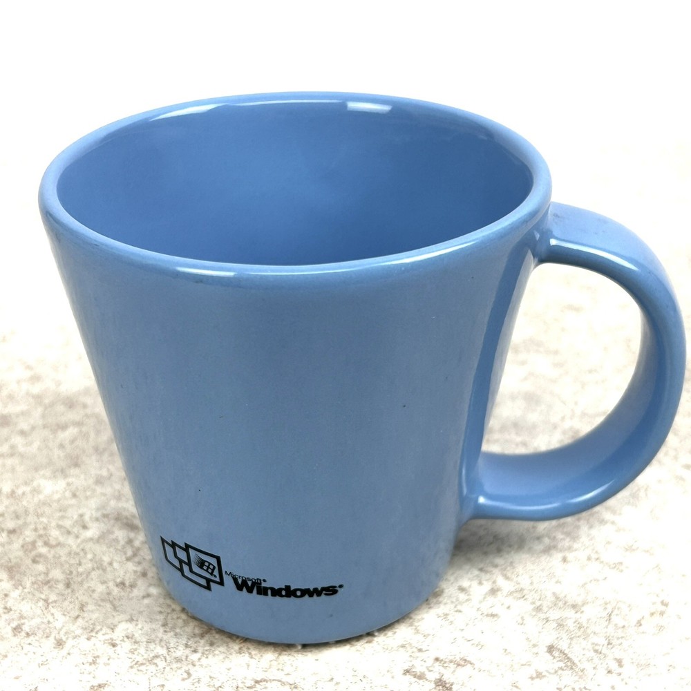 Microsoft Windows Ceramic Blue Coffee Cup Mug Dell Computers