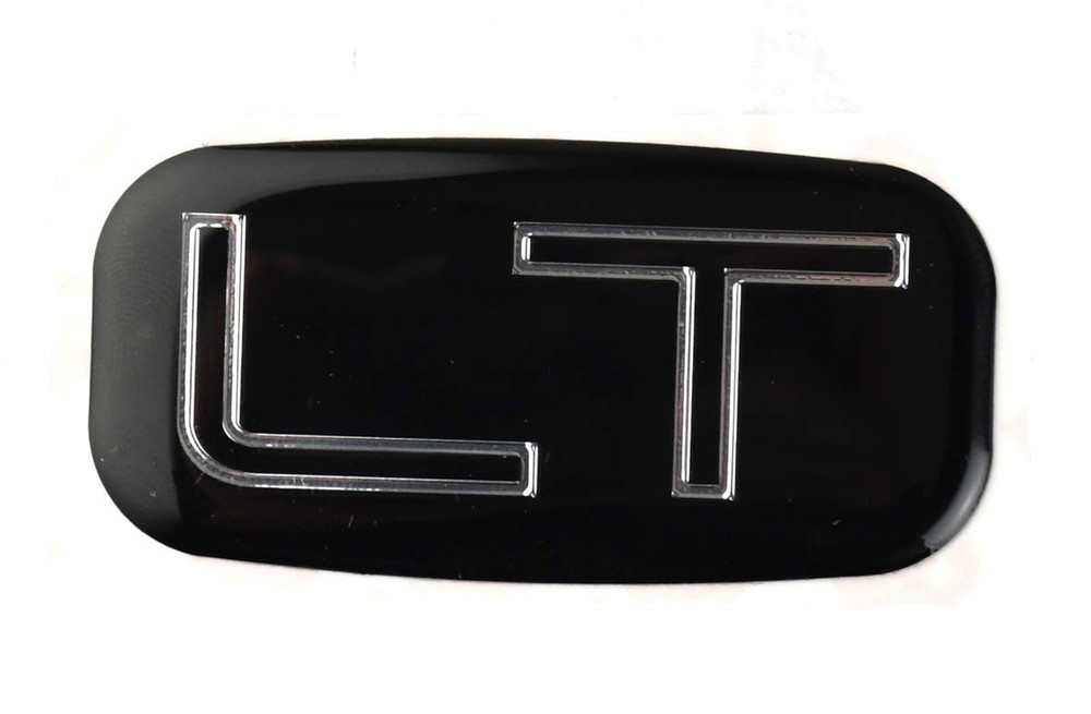 2pcs LT Emblems 3D Sticker Nameplate Replacement for 99-07 Black with Chrome