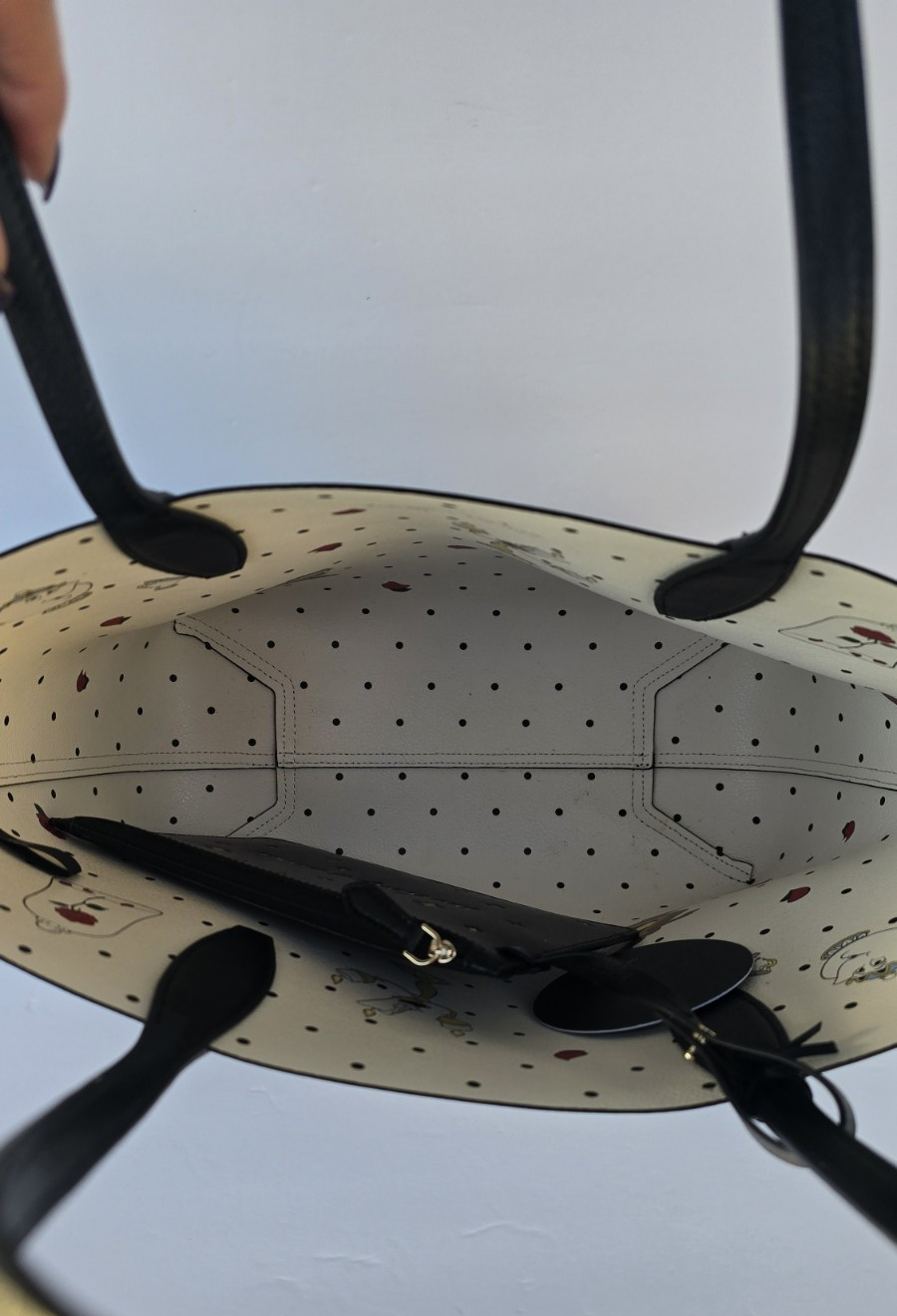 Disney X Kate Spade Beauty and the Beast Reversible Tote NWT with Wristlet Pouch