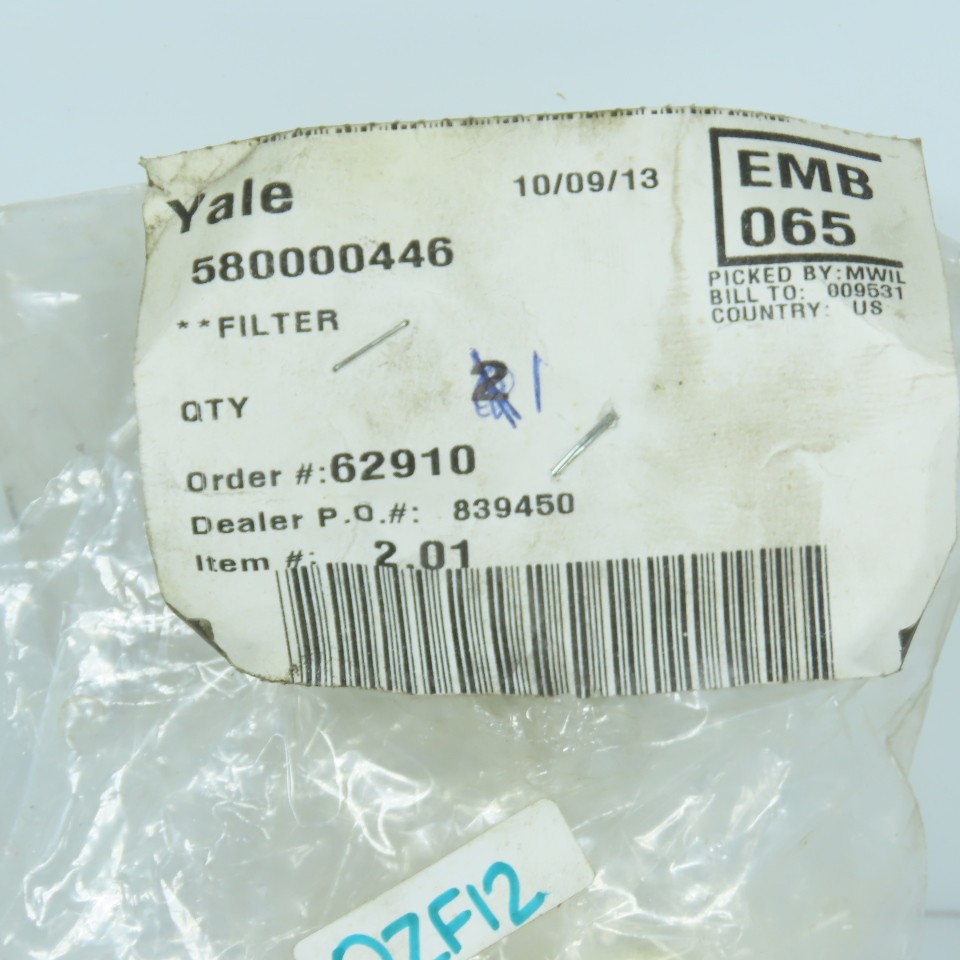 Yale 580000446 Forklift Fuel Filter Replacement Element