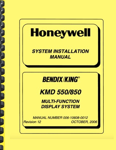 Bendix King KMD 550 850 Multi Function Display INSTALLATION MANUAL