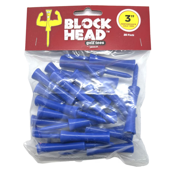 Block Head Plastic Step Golf Tees - Easy Tee Height System with Durable Plastic