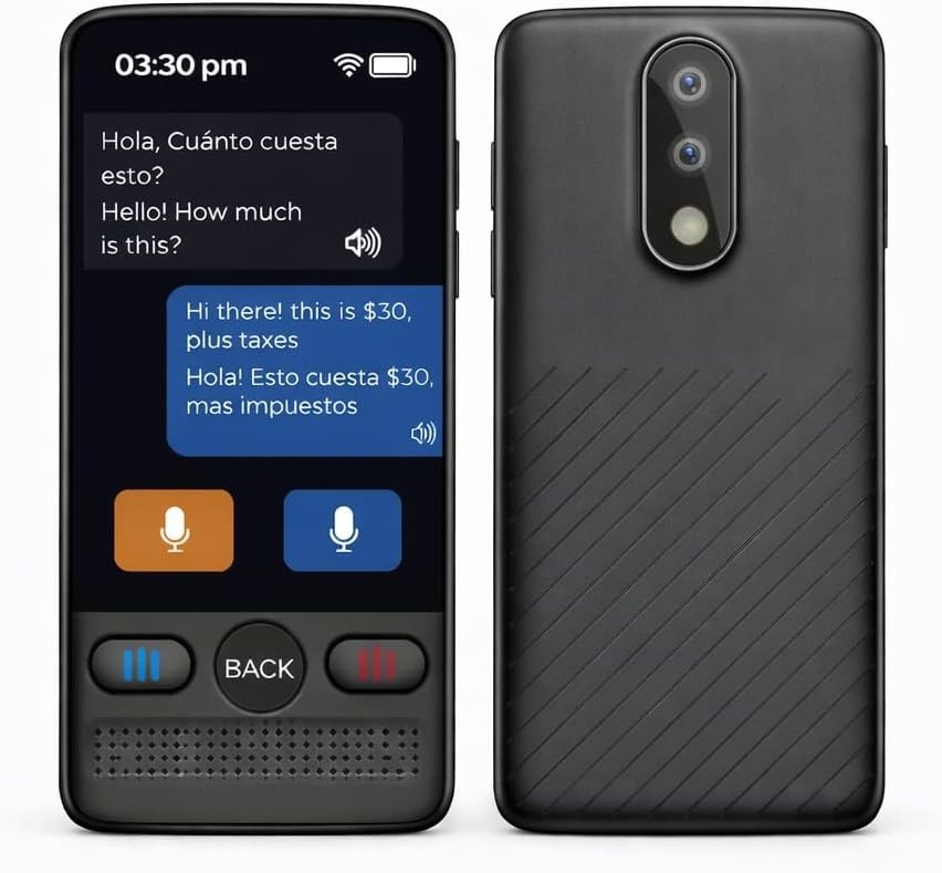 Language Translator Device, Voice/Text Bidirection Word Translator, 138 Langu...