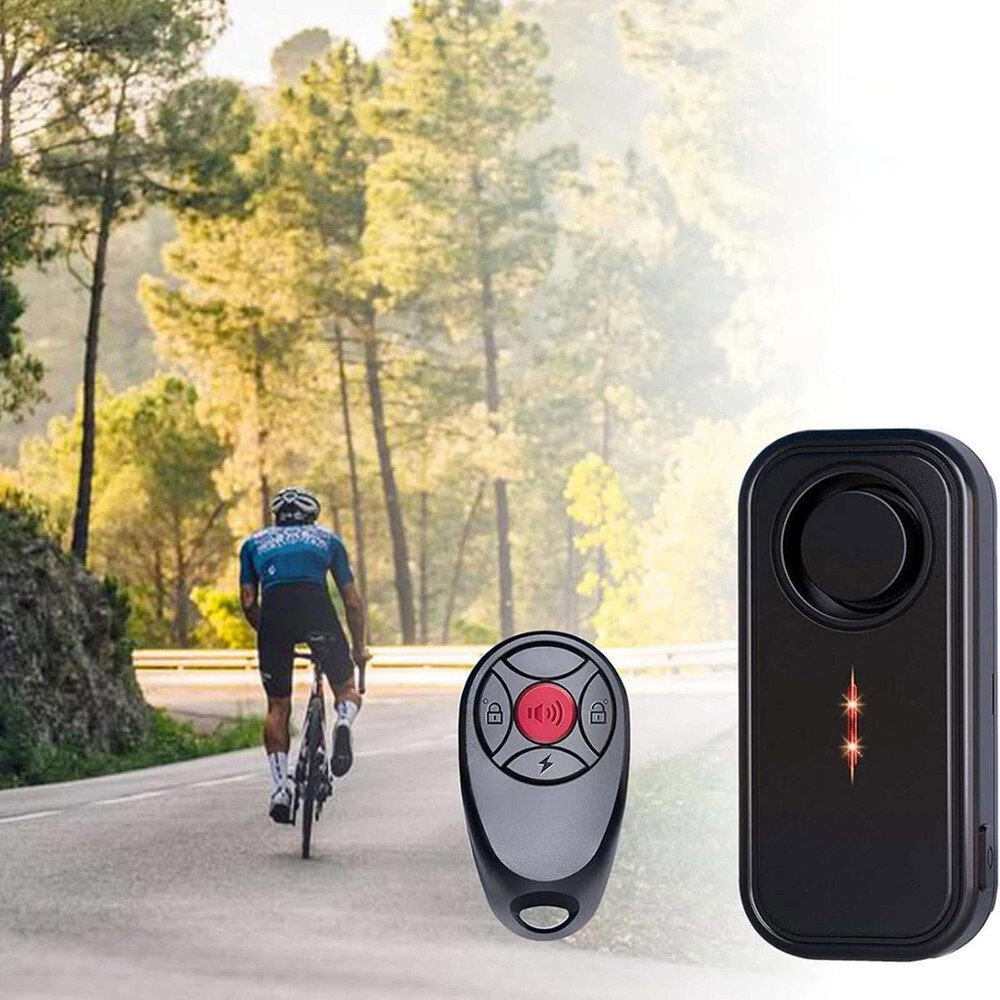 113dB Loud Security Alarm with Vibration Sensor and Wireless Remote for Bicycle