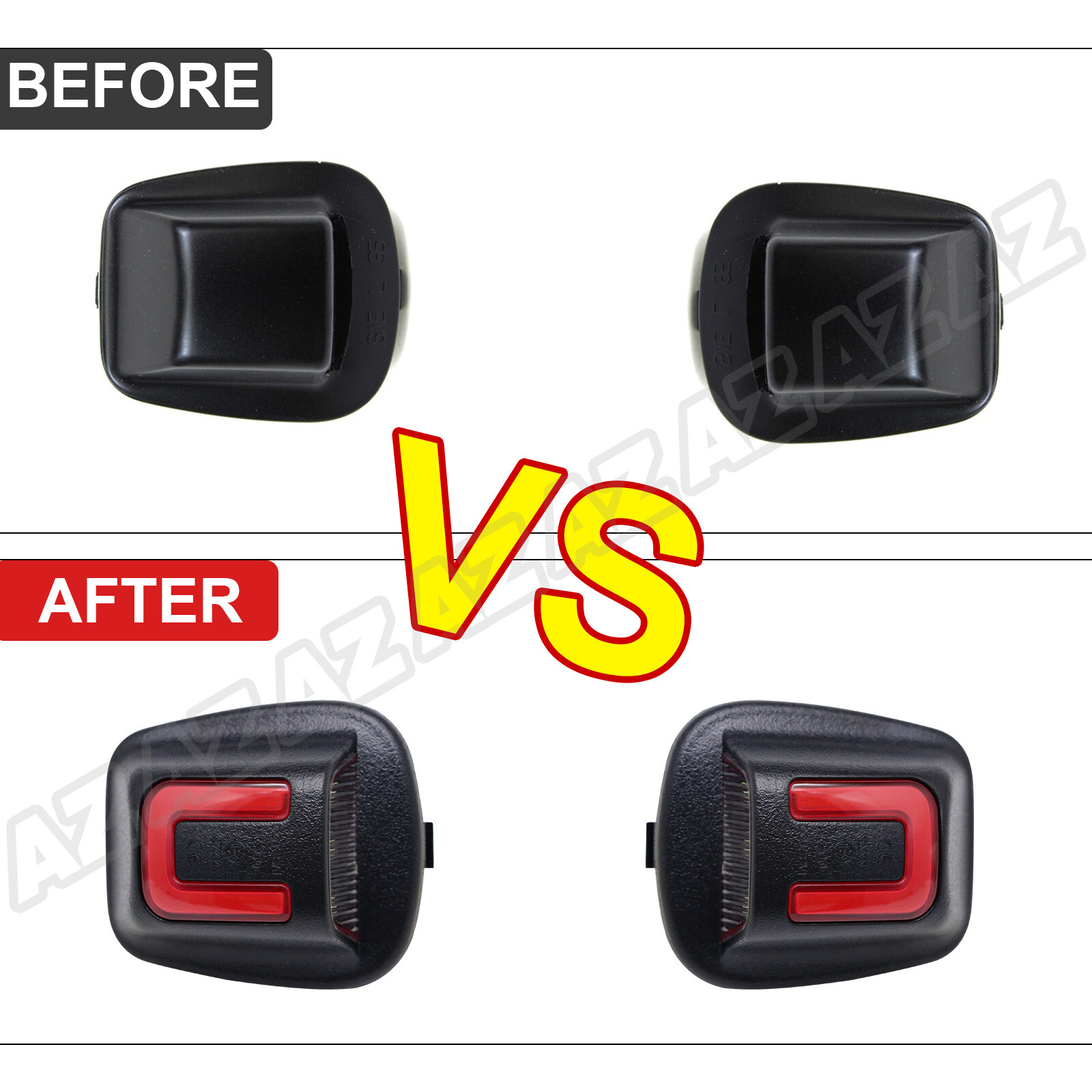 2x Red+White LED Rear Bumper Tag Light License Plate Lamp Fit 97-11 Dodge Dakota