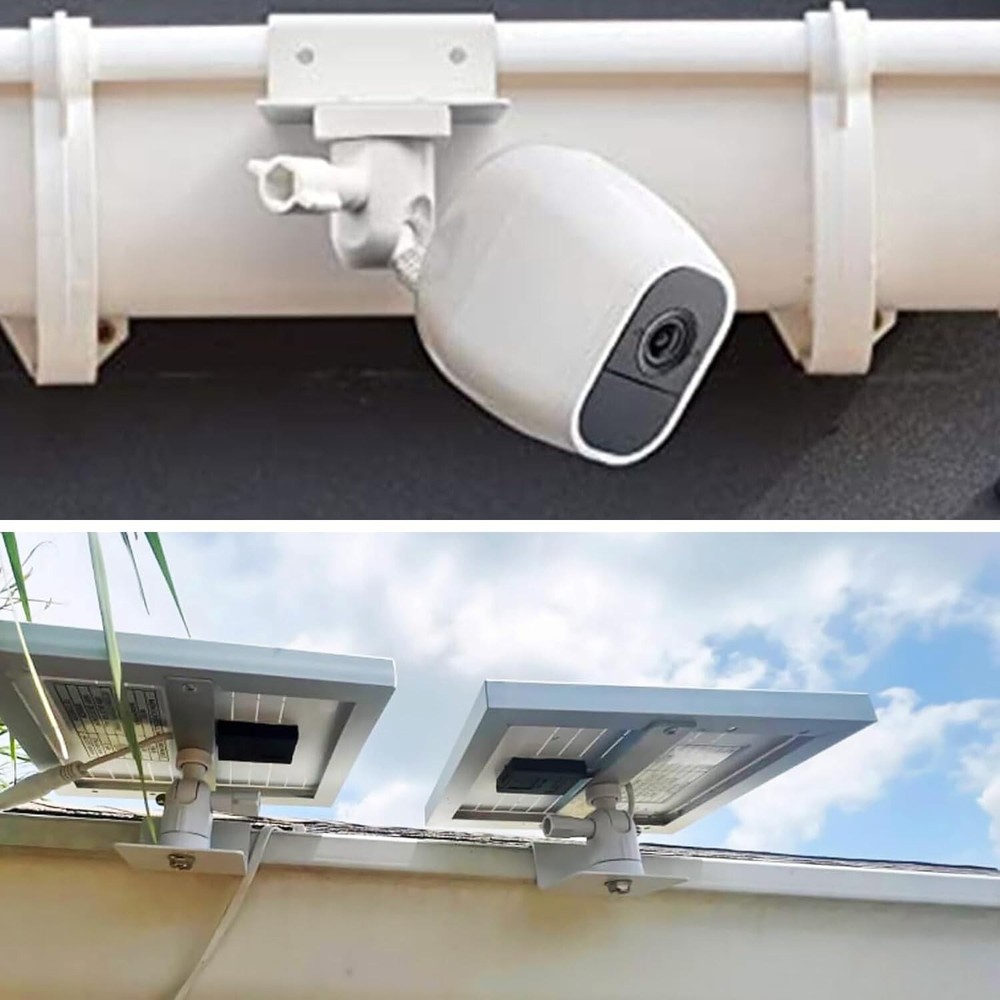 Universal Gutter Mount for Solar Panels&Security Cameras forRing,Arlo,Eufy,Wyze