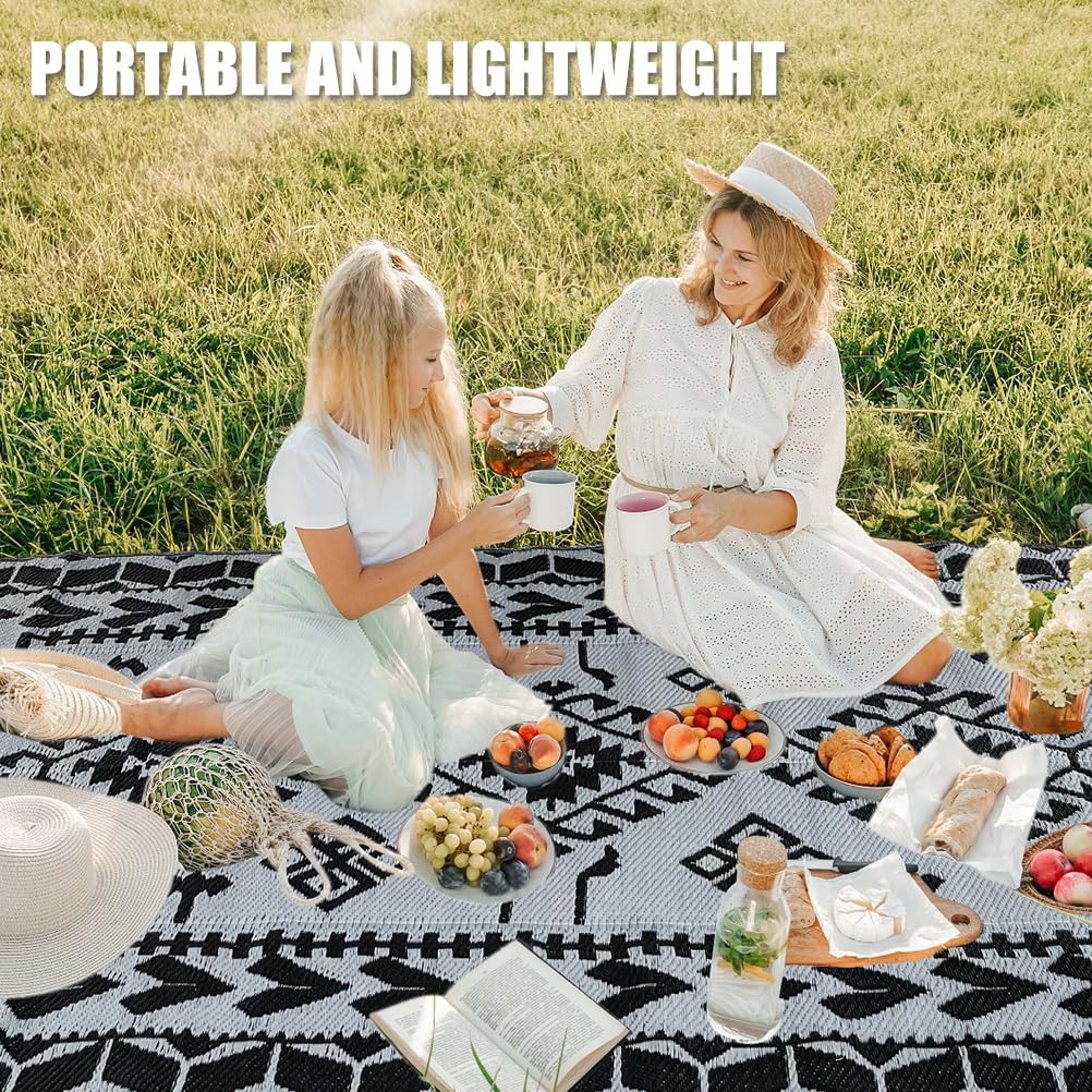 Outdoor Rugs for Patio Clearance - 5'x8' Waterproof Reversible Indoor Outdoor...