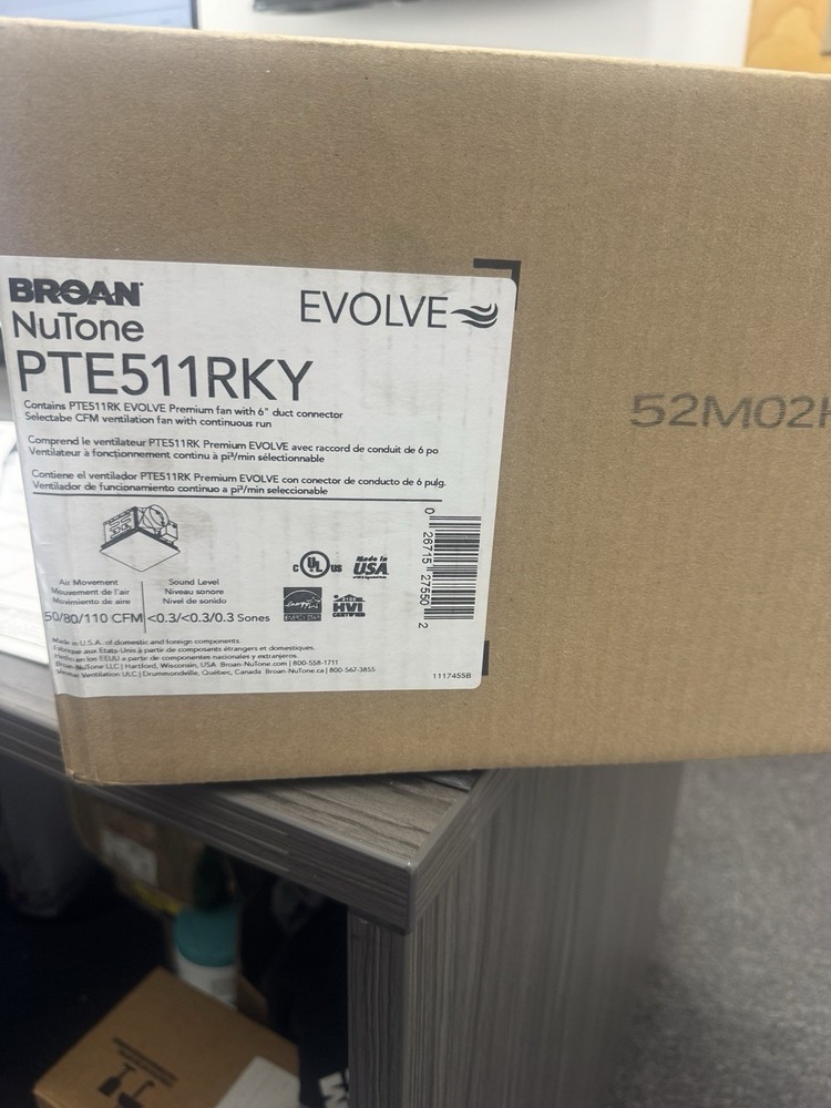 Broan PTE511RKY Fan