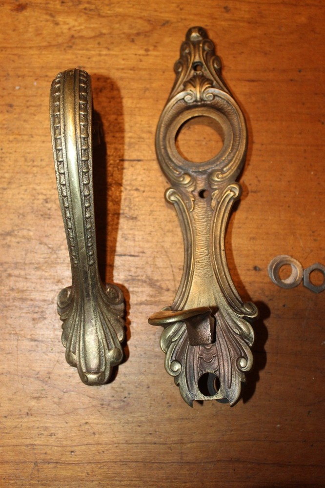 Antique Solid Cast Bronze Penn Hardware LM 599 Entry Thumb Pull Handle X-49