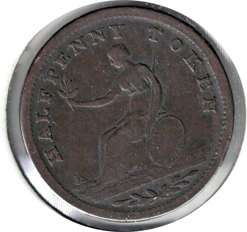 1815 HALF PENNY TOKEN CANADA VICTORIA NUBIS