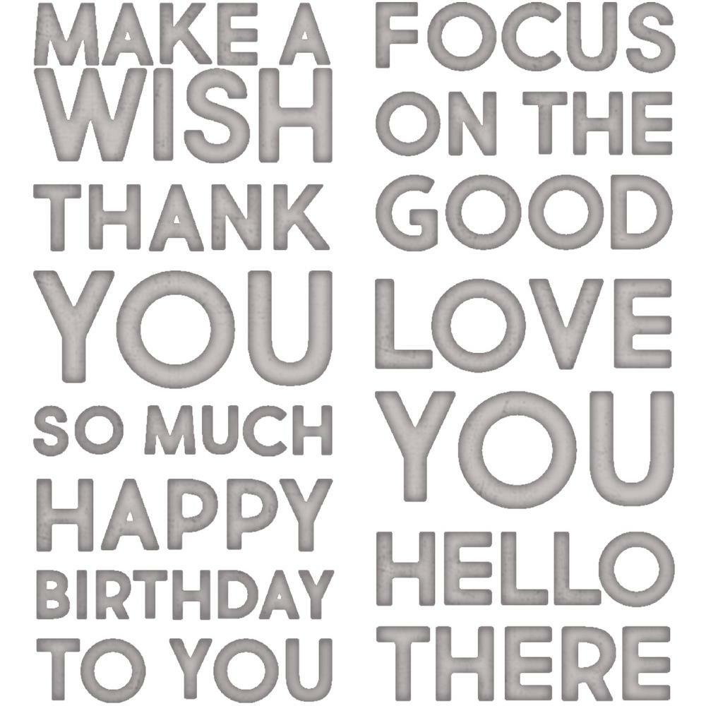 Tim Holtz Sizzix Thinlits Die ~ BOLD TEXT #1 ~ Alterations 665847