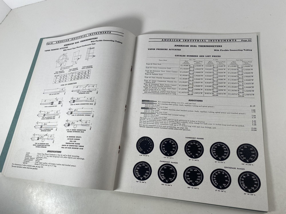 Manning Maxwell Moore Vintage Thermometer Regulators Instruments Catalog Book