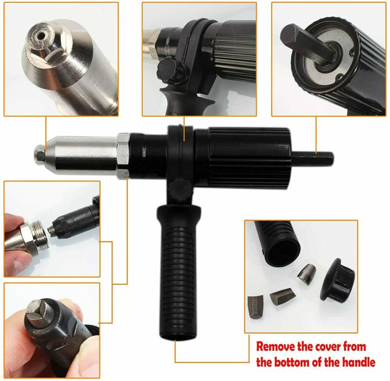 Professional Electric Rivet Nut Gun Adaptor Insert Cordless Power Drill Tool US