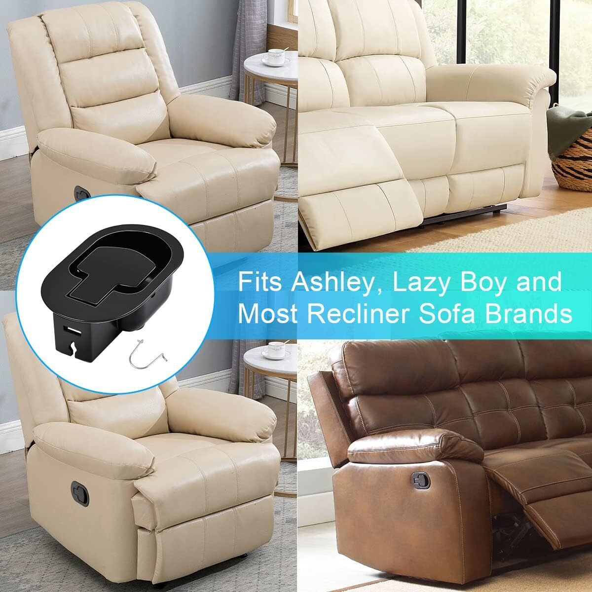 Sofa Recliner Release Pull Handle Replacement Chair Couch Cable Lever Switch US