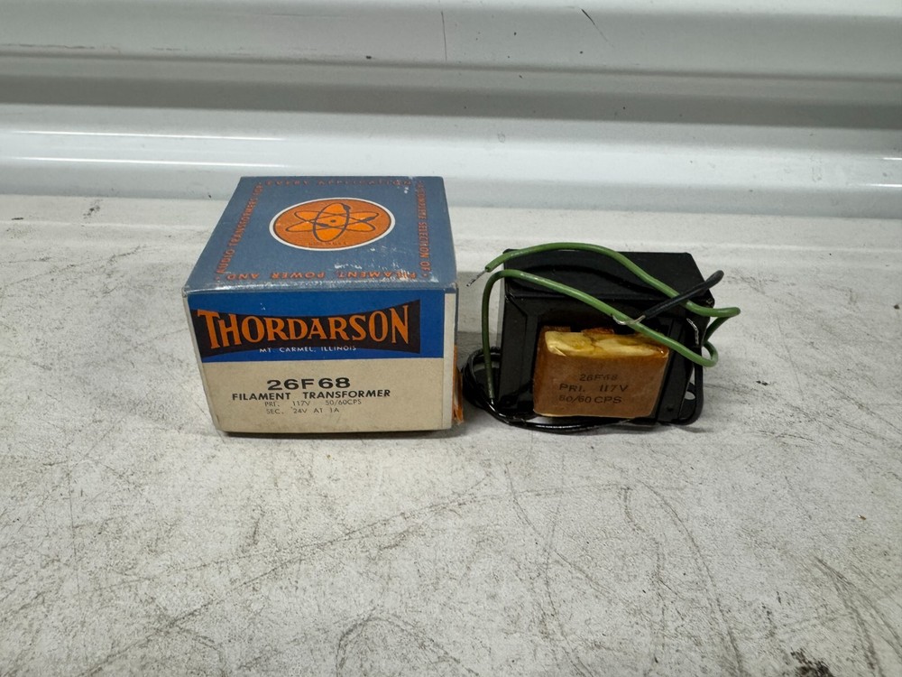 Vintage Thordarson Vertical Output Filament Transformer 26F68 Coil 117V 50/60 Pc