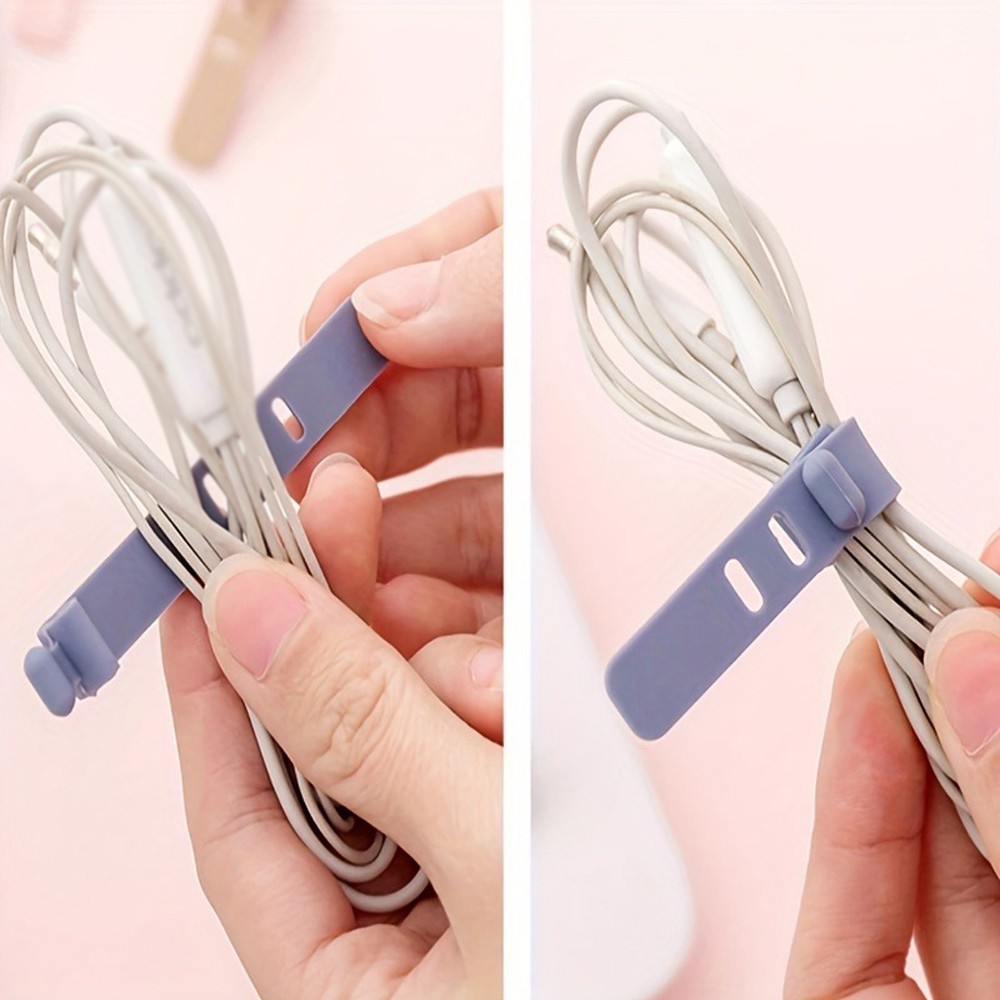 Functional Office Cord Straps with Adjustable Fit for Computer & Charger Cables