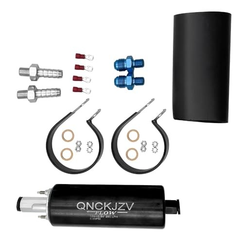 High Flow 290LPH Inline Fuel Pump with Installation Kit - Replacement for