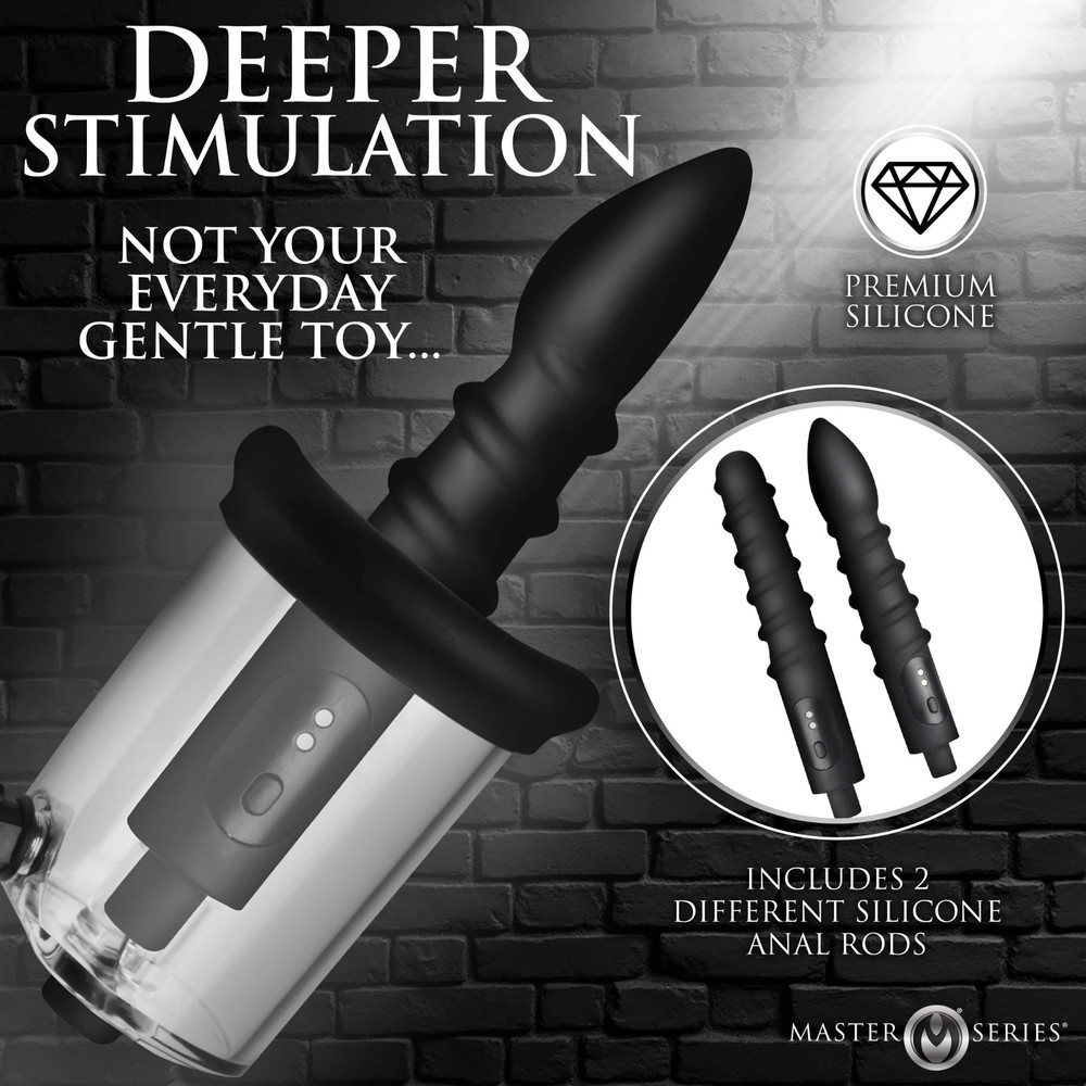Rechargeable Intense Vibrating Thrusting Sucking Anal Stimulation w/ Controller