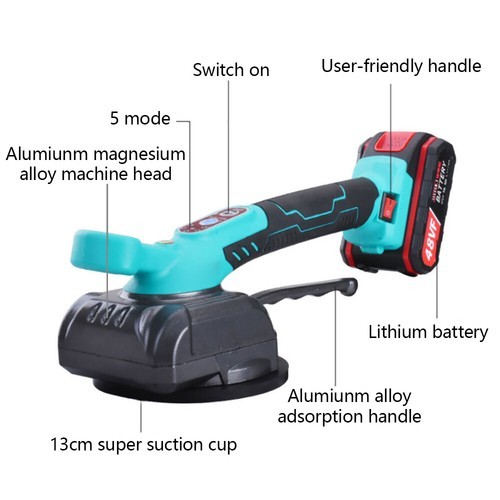 Electric Installation Floor Tile Leveling Tiling Suction Cup Tiling Vibrator