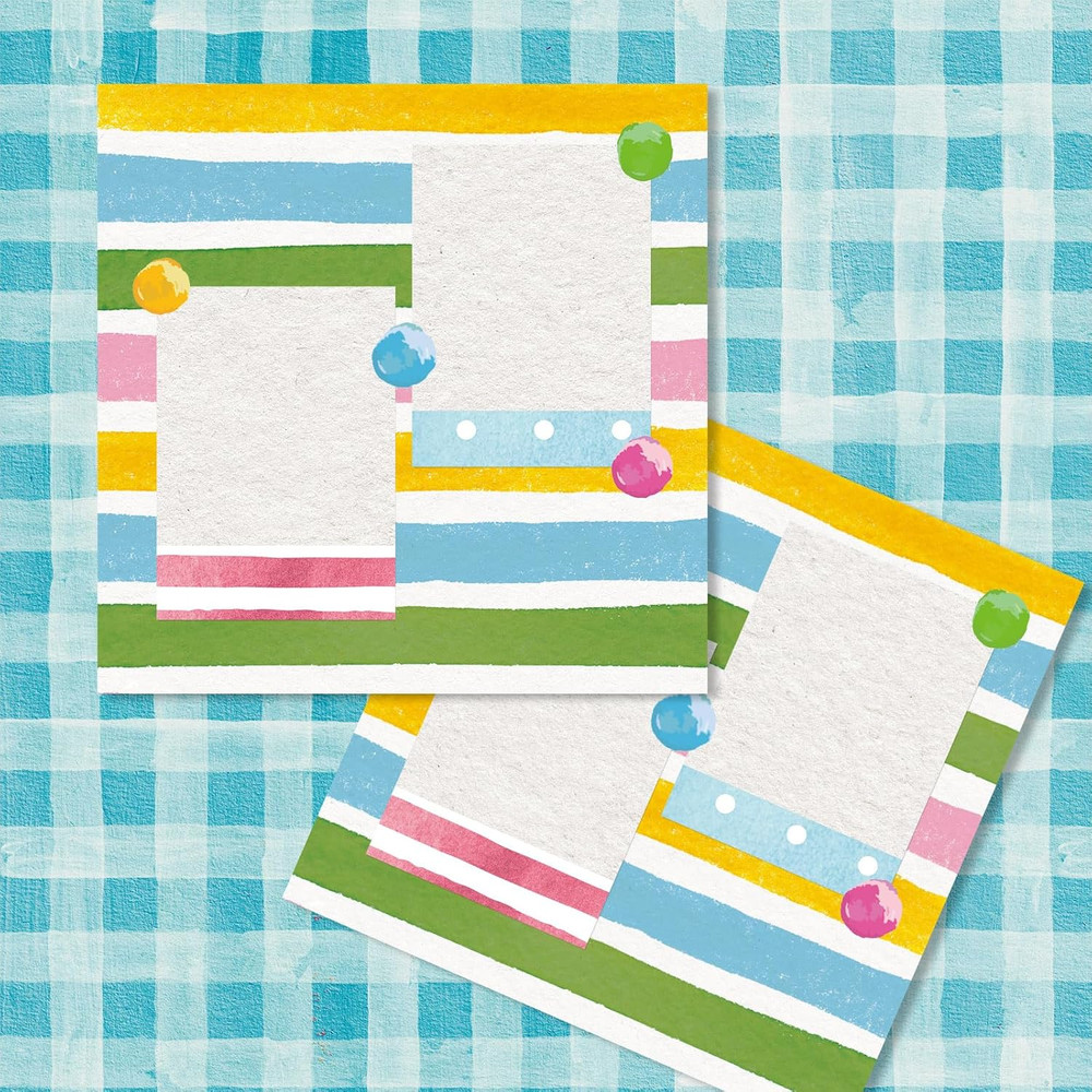 24 Sheets Easter Watercolor Pattern Paper Candy Color Polka Dot Stripe Double S