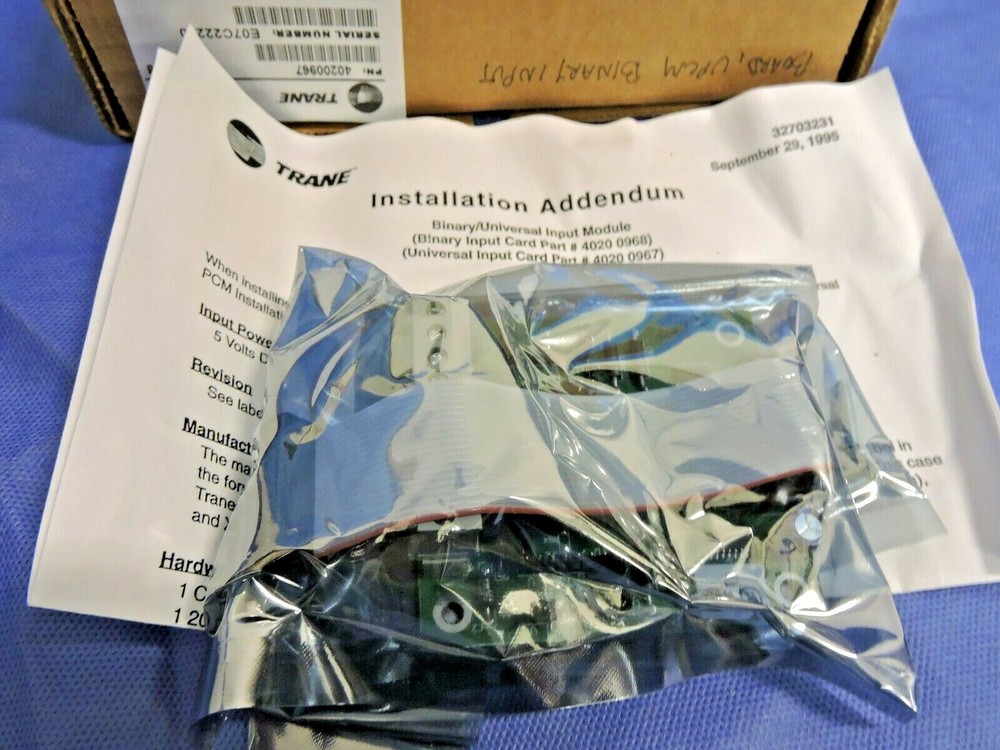 NEW Trane HVAC Binary Universal Input Module 40200967 / in Box / FREE Shipping
