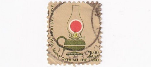 STAMP US SCOTT 1611 "Kerosene Table Lamp" $2 USED 1978 - E