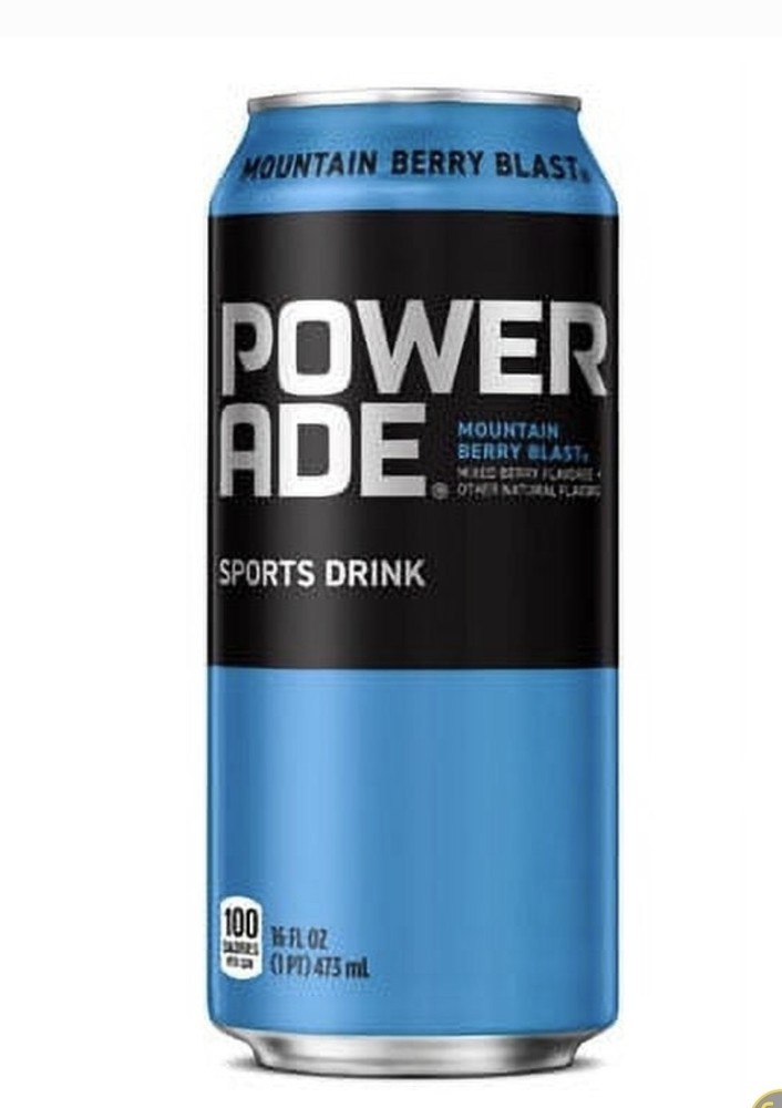 Powerade Mountain Berry Blast, 16 oz cans, 24 pack