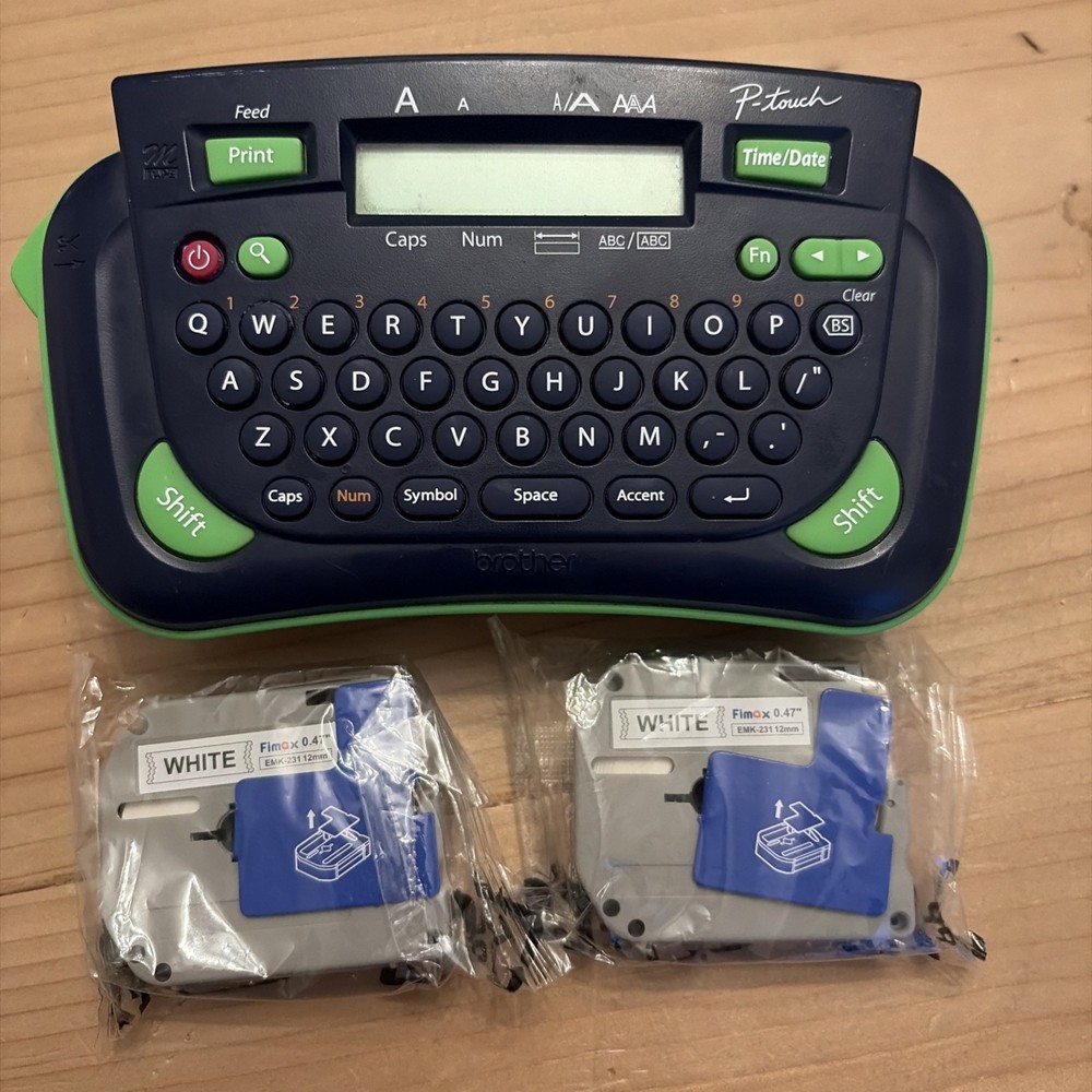 Brother PT-80 P-touch Electronic Labeling System Handheld Tested Extra Labels