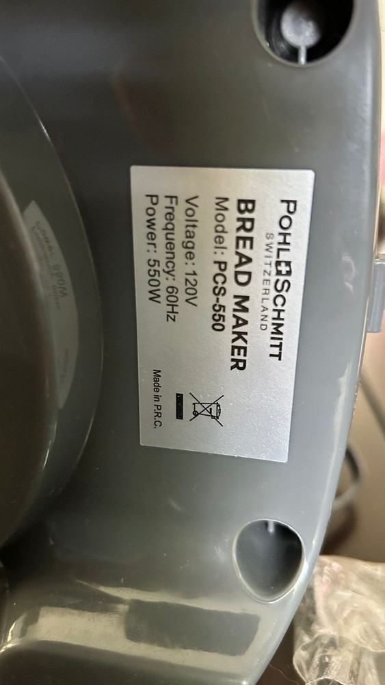 pohl schmitt bread make model pcs-550