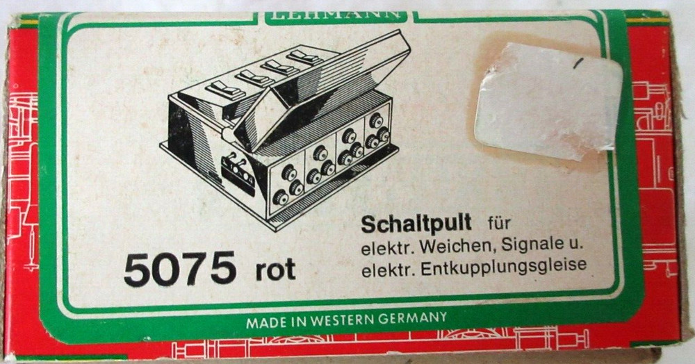 LGB 5075  ~ 4 Switch Controller Box with Stickers        NEW