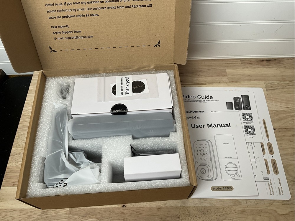 Arpha SP300K Palm Recognition Smart Lock - WiFi, Keyless Entry Deadbolt