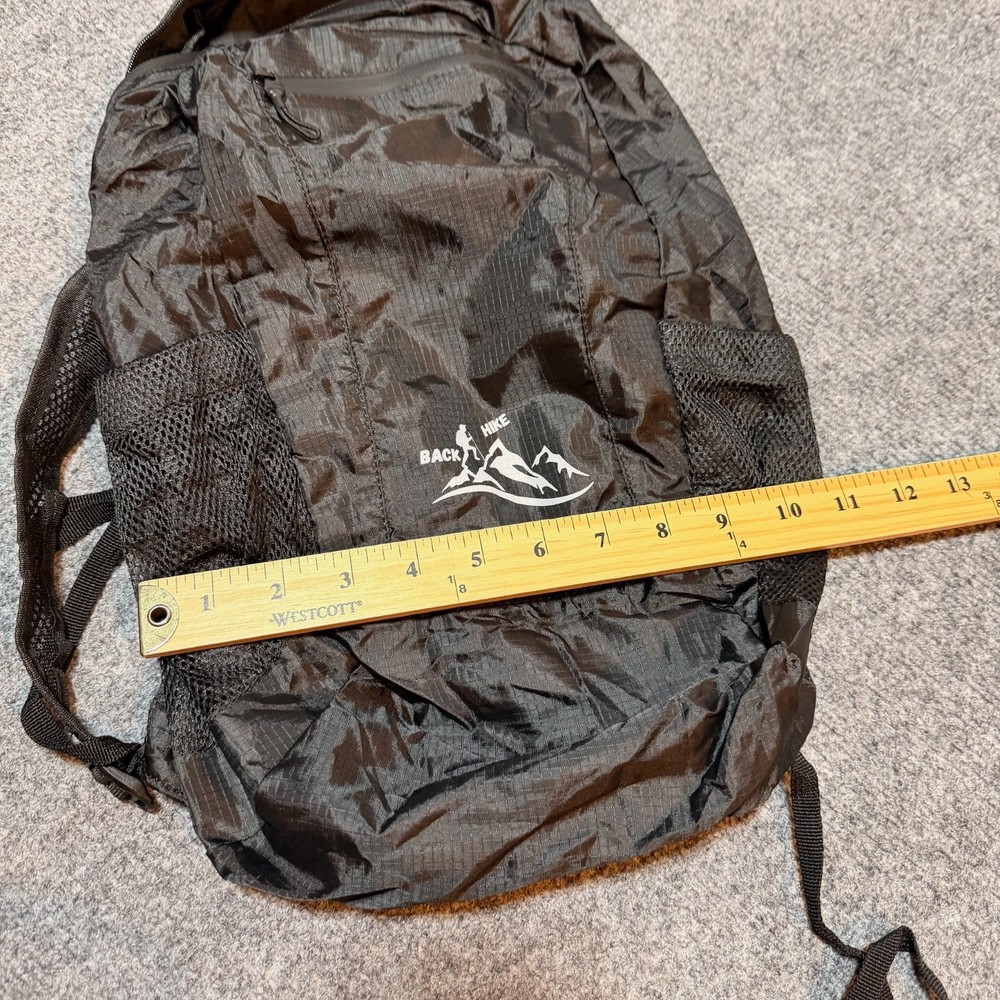 NEW Back Hike Backpack Black Lightweight Foldable Packable Outdoor Hiking
