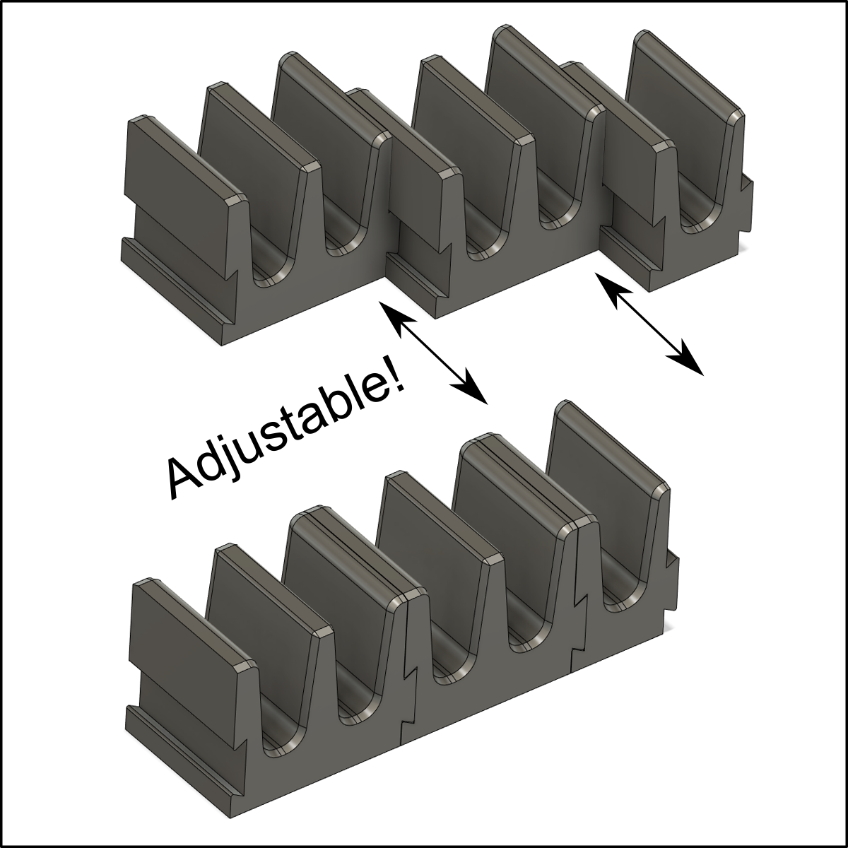 Modular Wrench Organizer | Compact Tool Storage | Slots hold 18 Tools SAE or mm