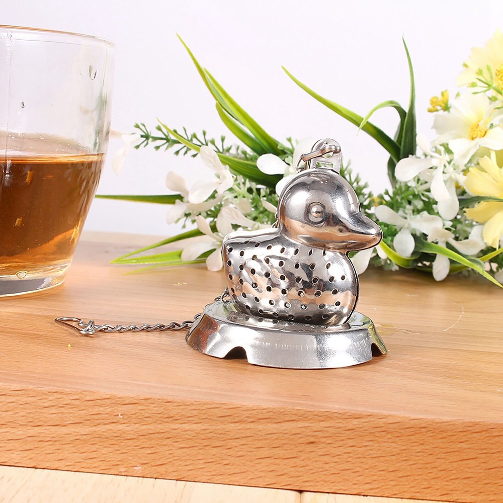 Stainless Steel Loose Tea Leaf Infuser Ball Strainer Filter Diffuser Herbal Duck