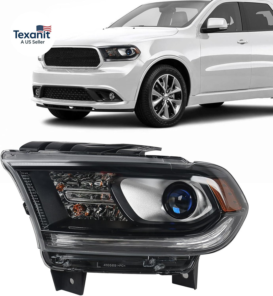 Halogen Headlight Assembly Compatible with Dodge Durango 2014-2020 Replacement B
