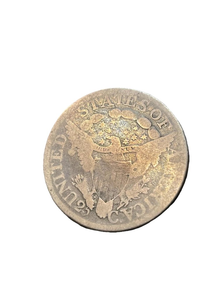 1807 Quarter Dollar, Draped Bust Heraldic Eagle Reverse, Obverse damage