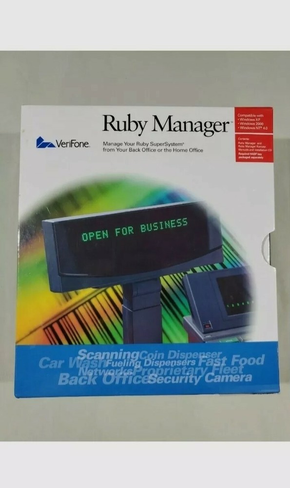 VeriFone Ruby Manager v. 1.32 with Parallel HASP Key and Manual