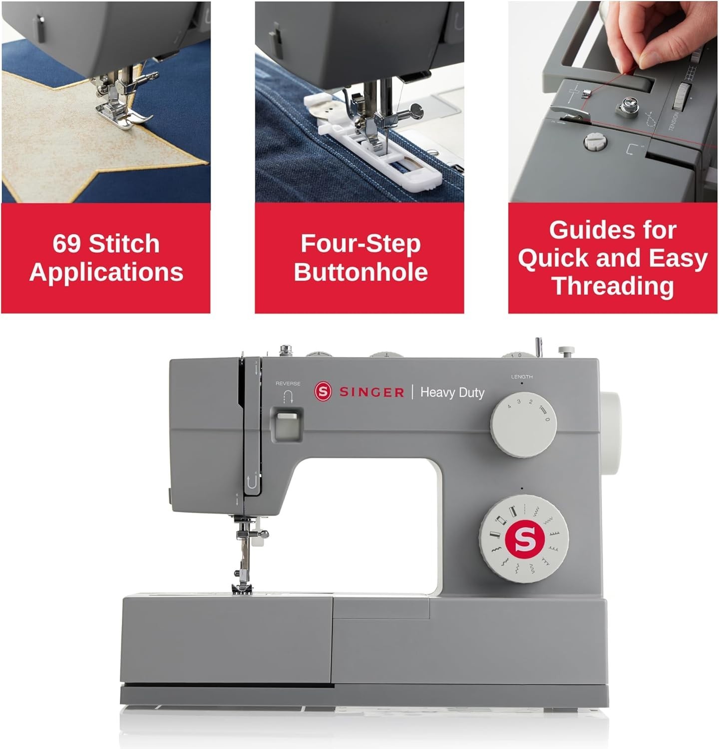 SINGER Heavy Duty 4411 High Speed Sewing Machine with Accessory Kit | Strong Mot