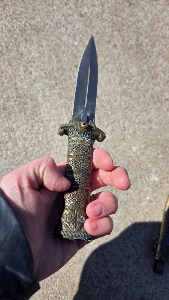 Brass Dagger With Sheath