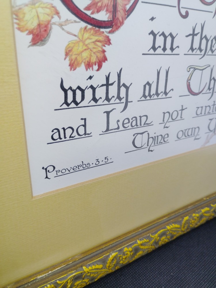 Art - Proverbs 3.5 Custom Frame 15 1/2 x 12