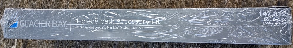 Glacier Bay 4-Piece Bath Hardware Kit Solid Oak 147 312 Model KS-P4