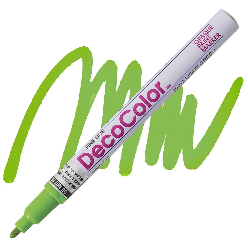 DecoColor, Paint Marker, Light Green Ink, Fine Point, Opaque Marker, Permanent