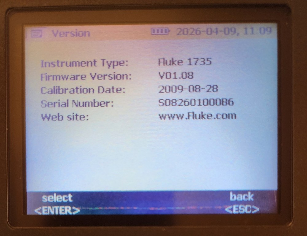 Fluke 1735 Three-Phase Power Logger w/ Shielded 3-phase 3000A Flexi Set - US