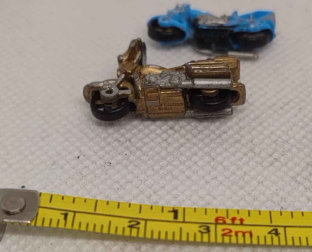 3 Micro Machines Motorcycles In Poor Condition