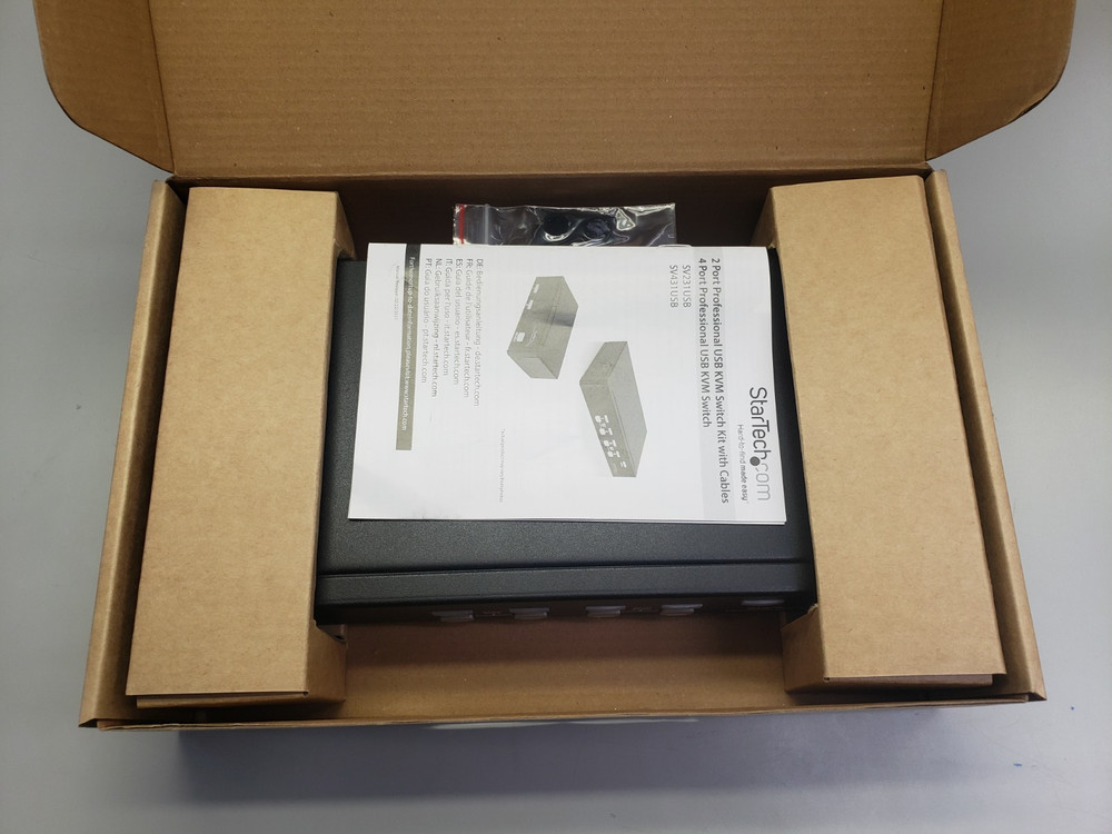 StarTech 4 Port Professional USB KVM Switch SV431USB w/ Power Cable